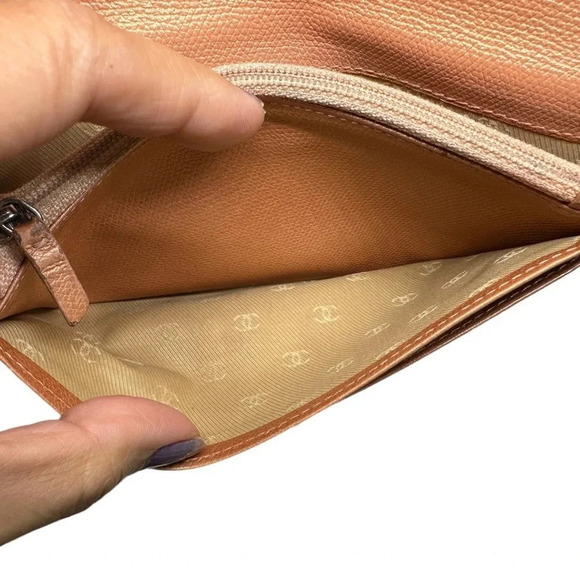 Chanel long wallet REFURBISHED in champagne pink - Picture 12 of 15